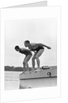 Swimmers Poised Ready To Dive by Anonymous