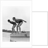 Swimmers Poised Ready To Dive by Anonymous