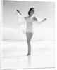Woman at Beach Holding Sheer Scarf by Anonymous