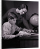 Mother Helping Son with Homework by Anonymous