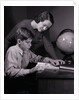 Mother Helping Son with Homework by Anonymous
