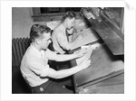Men At Desks Proofreading Documents by Anonymous