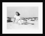 Young Woman Seated on the Beach by Anonymous