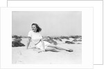 Young Woman Seated on the Beach by Anonymous