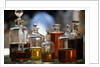 Display Of Perfume Bottles In Market by Anonymous