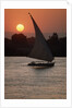 Sunset on the Nile with Boat by Anonymous
