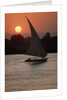 Sunset on the Nile with Boat by Anonymous