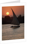 Sunset on the Nile with Boat by Anonymous