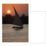Sunset on the Nile with Boat by Anonymous