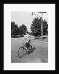 Business Man Riding Bicycle by Anonymous