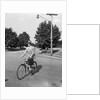 Business Man Riding Bicycle by Anonymous