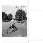 Business Man Riding Bicycle by Anonymous