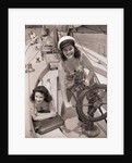 Women at the Helm of Sailboat by Anonymous