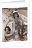 Women at the Helm of Sailboat by Anonymous
