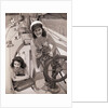 Women at the Helm of Sailboat by Anonymous