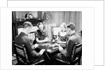Bridge Players Seated at Table by Anonymous