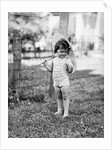 Girl Holding Parasol by Anonymous
