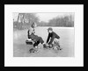 Man Lacing a Woman's Ice Skate by Anonymous