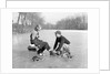 Man Lacing a Woman's Ice Skate by Anonymous