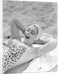 Sunbather Wearing a Swimming Cap by Anonymous