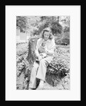 Seated Woman Holding Cat by Anonymous