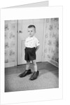 Boy Wearing Men's Shoes by Anonymous