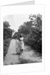 Woman Walking on Country Road by Anonymous