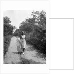 Woman Walking on Country Road by Anonymous
