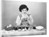 Woman Coloring Easter Eggs with a Paintbrush by Anonymous