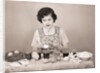 Woman Coloring Eaaster Eggs/Egg On Spoon by Anonymous
