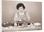 Woman Coloring Eaaster Eggs/Egg On Spoon by Anonymous