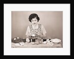 Woman Coloring Eaaster Eggs/Egg On Spoon by Anonymous