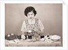 Woman Coloring Eaaster Eggs/Egg On Spoon by Anonymous