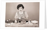 Woman Coloring Eaaster Eggs/Egg On Spoon by Anonymous