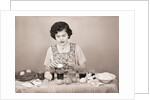 Woman Coloring Eaaster Eggs/Egg On Spoon by Anonymous