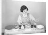 Woman Pulling Egg From Glass/Coloring by Anonymous