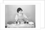 Woman Pulling Egg From Glass/Coloring by Anonymous