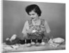 Girl Coloring Easter Eggs by Anonymous