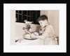 Boy Washing Dishes by Anonymous
