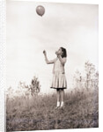 Girl Holding a Balloon by Anonymous