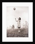 Girl Holding a Balloon by Anonymous