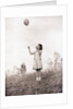 Girl Holding a Balloon by Anonymous