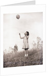 Girl Holding a Balloon by Anonymous