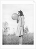 Girl Blowing a Balloon by Anonymous