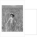 Girl Standing in Wheat Field by Anonymous