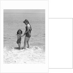 Two Sisters Playing In The Water by Anonymous