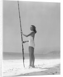 Woman Fishing on Surf by Anonymous