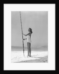 Woman Fishing on Surf by Anonymous