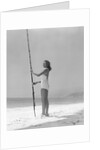 Woman Fishing on Surf by Anonymous