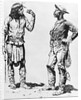 Illustration of Native American Communicating in Sign Language to Black Cavalryman by Frederic Remington